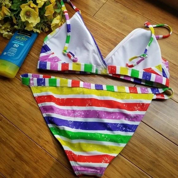 NWT Fun Rainbow Bikini! - Picture 3 of 4